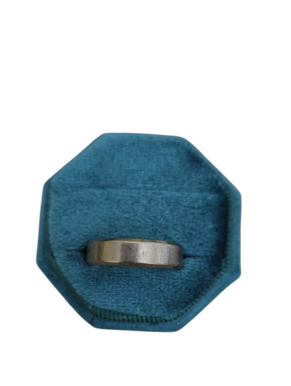 Size 8 Men's Brushed Silver Band Ring Classic Minimalist Style